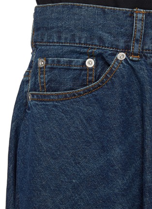 Detail View - Click To Enlarge - SACAI - Asymmetric Raw Edge Hem Denim Skirt