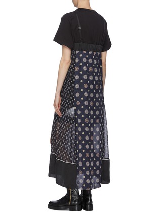 Back View - Click To Enlarge - SACAI - Komon Print Side Slit Maxi Dress