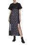 Figure View - Click To Enlarge - SACAI - Komon Print Side Slit Maxi Dress