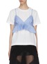 Main View - Click To Enlarge - SACAI - Stripe Bralette Cotton T-shirt