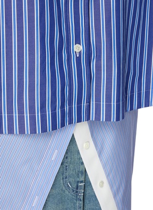 - SACAI - Double Layer Stripe Cotton Poplin Shirt