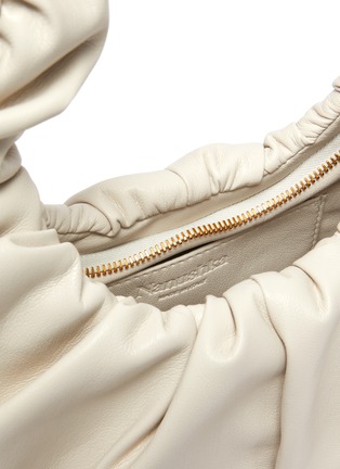 Detail View - Click To Enlarge - NANUSHKA - 'Anja' ruched vegan leather circular handle bag