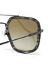 Detail View - Click To Enlarge - PRADA - Tortoiseshell Effect Acetate Square Matte Metal Frame Sunglasses