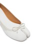 Detail View - Click To Enlarge - MAISON MARGIELA - Tabi' Block Heel Linen Ballerina Pumps