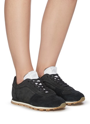 Figure View - Click To Enlarge - MAISON MARGIELA - Flat suede sneakers