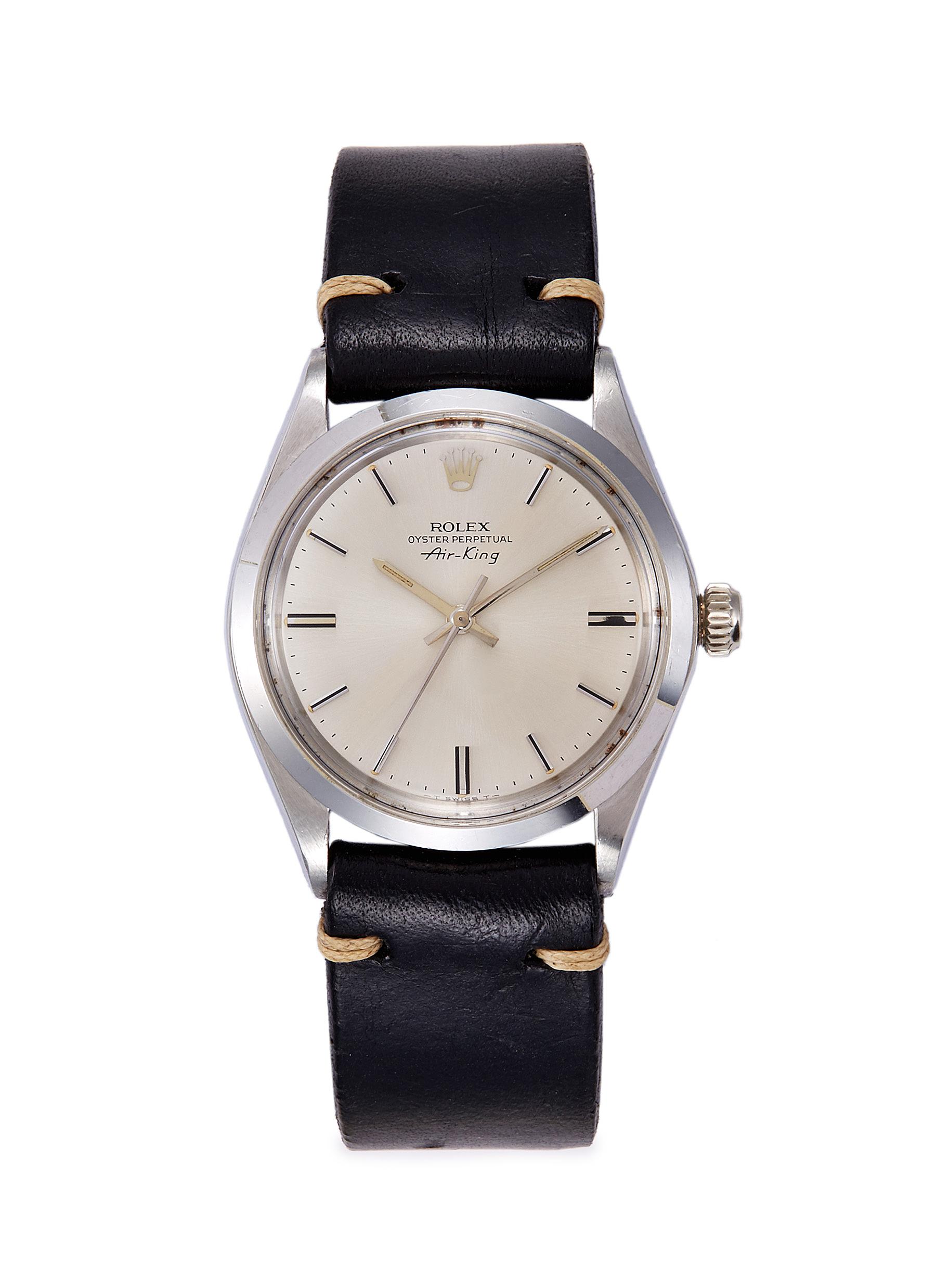 rolex oyster perpetual air king leather strap