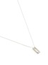 Detail View - Click To Enlarge - LE GRAMME - 1.5g Rectangle Brushed Silver Pendant Necklace