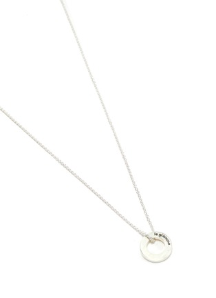 Detail View - Click To Enlarge - LE GRAMME - Silver Circle Pendant Necklace 1.1g