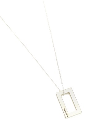 Detail View - Click To Enlarge - LE GRAMME - Rectangle Silver Pendant Necklace 3.4g