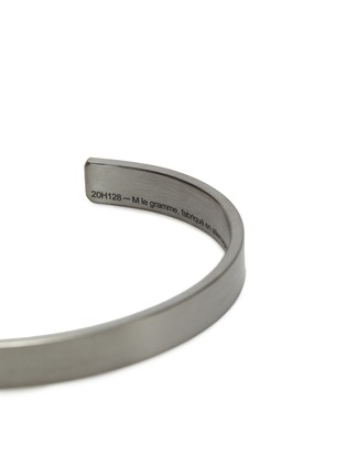 Detail View - Click To Enlarge - LE GRAMME - 21g Brushed Black Sterling Silver Ribbon Bracelet