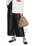 Front View - Click To Enlarge - LOEWE - 'Hammock'' panelled leather small tote bag