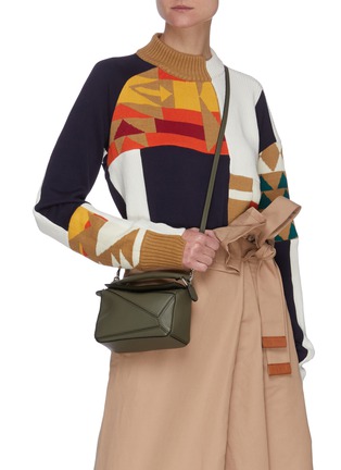 Front View - Click To Enlarge - LOEWE - 'Puzzle' Mini Leather Crossbody Bag