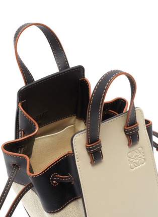 Detail View - Click To Enlarge - LOEWE - 'Hammock' panelled canvas leather mini bag