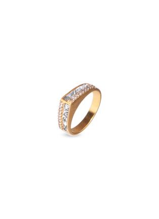 Main View - Click To Enlarge - SHANA GULATI - Arsha' champagne diamond 18k gold vermeil ring