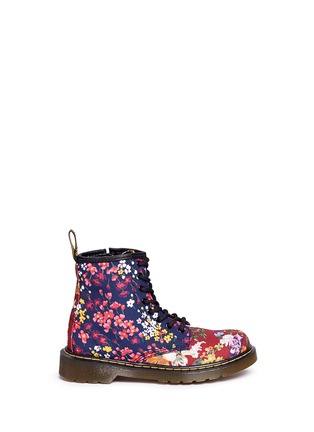 Main View - Click To Enlarge - DR. MARTENS - 'Delaney' floral print canvas kids boots