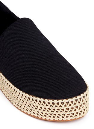 Detail View - Click To Enlarge - OPENING CEREMONY - 'Cici Wrap' braided flatform twill skate slip-ons