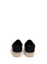 Back View - Click To Enlarge - OPENING CEREMONY - 'Cici Wrap' braided flatform twill skate slip-ons