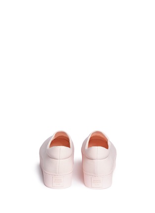 Back View - Click To Enlarge - OPENING CEREMONY - 'Cici Tonal' twill flatform skate slip-ons
