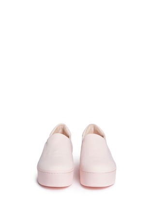 Front View - Click To Enlarge - OPENING CEREMONY - 'Cici Tonal' twill flatform skate slip-ons