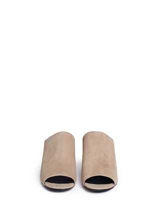 Front View - Click To Enlarge - 3.1 PHILLIP LIM - 'Cube' suede mules