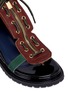 Detail View - Click To Enlarge - SACAI - Lace-up cowhide and patent leather wedge sandals