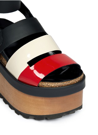 Detail View - Click To Enlarge - SACAI - x Pierre Hardy colourblock leather platform sandals