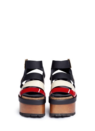 Front View - Click To Enlarge - SACAI - x Pierre Hardy colourblock leather platform sandals