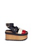 Main View - Click To Enlarge - SACAI - x Pierre Hardy colourblock leather platform sandals