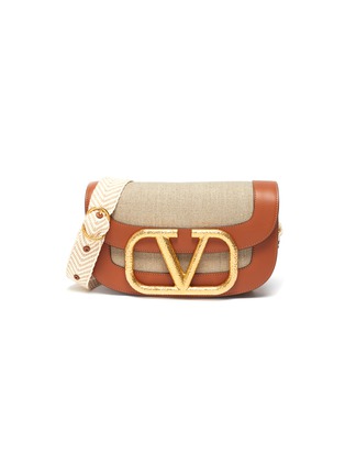 Main View - Click To Enlarge - VALENTINO GARAVANI - Valentino Garavani Vlogo panel leather shoulder bag