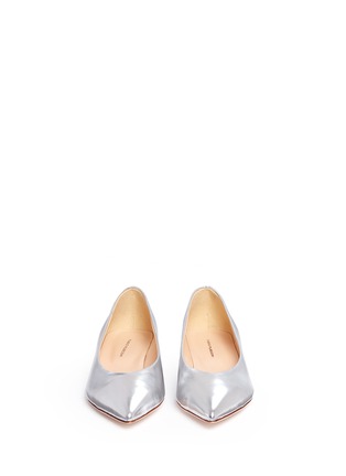 Front View - Click To Enlarge - FABIO RUSCONI - Mirror leather flats