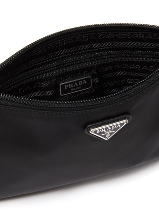 Detail View - Click To Enlarge - PRADA - Logo plaque nylon pouch