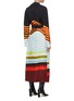 Back View - Click To Enlarge - DRIES VAN NOTEN - Stripe Print Hem Belted Long Coat