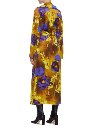 Back View - Click To Enlarge - DRIES VAN NOTEN - Vibrant Floral Print Trench Coat