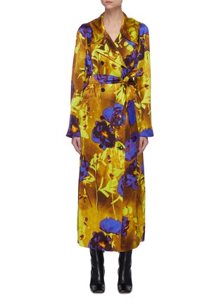 Main View - Click To Enlarge - DRIES VAN NOTEN - Vibrant Floral Print Trench Coat