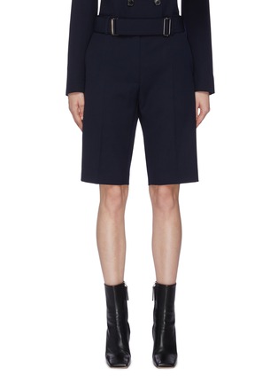 Main View - Click To Enlarge - DRIES VAN NOTEN - Belted Centre Pleat Tailored Shorts