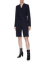 Figure View - Click To Enlarge - DRIES VAN NOTEN - Belted Centre Pleat Tailored Shorts