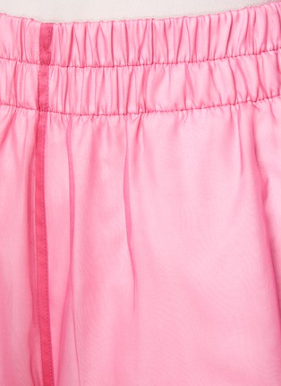  - DRIES VAN NOTEN - Silk overlay elasticated shorts