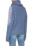 Back View - Click To Enlarge - HELLESSY - Pearl Embellished Turtleneck Cable Knit Sweater