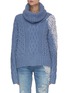 Main View - Click To Enlarge - HELLESSY - Pearl Embellished Turtleneck Cable Knit Sweater