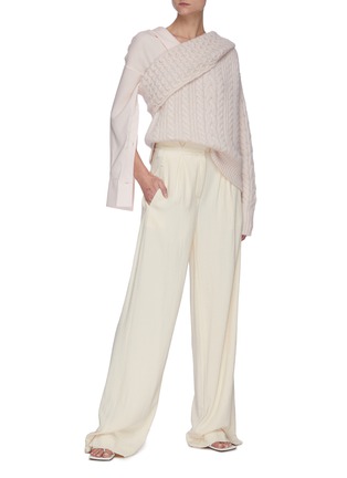 Figure View - Click To Enlarge - HELLESSY - Jos' Detachable Sleeve Cable Knit Sweater