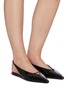 Figure View - Click To Enlarge - PRADA - Point Toe Slingback Leather Flats