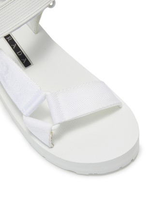Detail View - Click To Enlarge - PRADA - Logo strap platform sandals