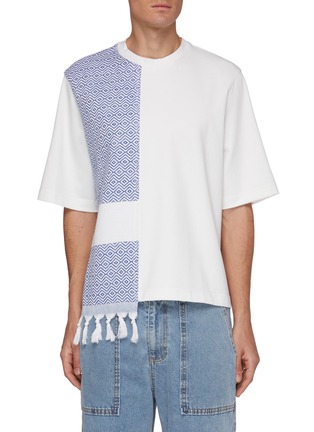 Main View - Click To Enlarge - FFIXXED STUDIOS - Scarf Side Panel Oversize T-shirt