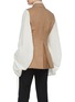 Back View - Click To Enlarge - LOEWE - Contrast Drape Drawstring Sleeve Double Breast Blazer
