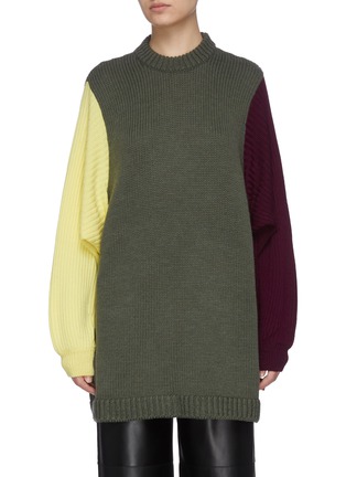 Main View - Click To Enlarge - LOEWE - Colourblock Wool Sweater