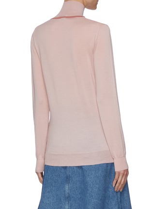 Back View - Click To Enlarge - LOEWE - Anagram embroidered cashmere turtle neck sweater