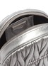 Detail View - Click To Enlarge - MIU MIU - Matelassé leather crystal embellished handle round shoulder bag