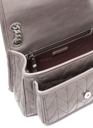 Detail View - Click To Enlarge - MIU MIU - Quilted leather foldover shoulder bag