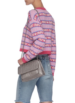 Figure View - Click To Enlarge - MIU MIU - Quilted leather foldover shoulder bag