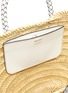 Detail View - Click To Enlarge - MIU MIU - 'Palmetto' leather handle raffia handbag